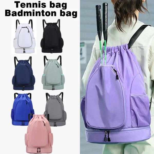 my-11134207-820l6-mdy9zxmomio6a9.webp Random Waterproof Drawstring Badminton Backpack