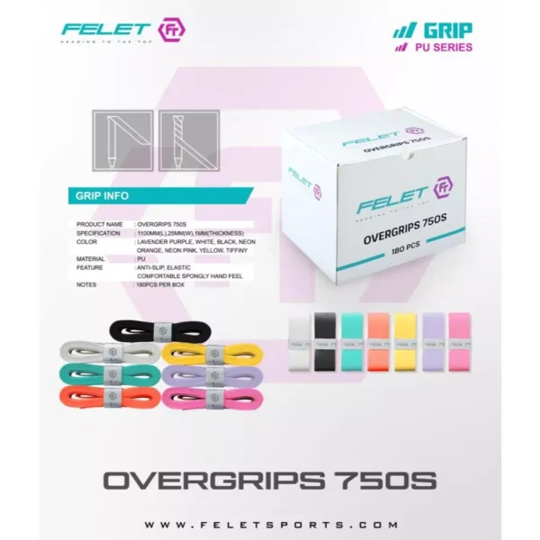 Random FELET 750S Badminton Overgrip L110cm W2.5cm