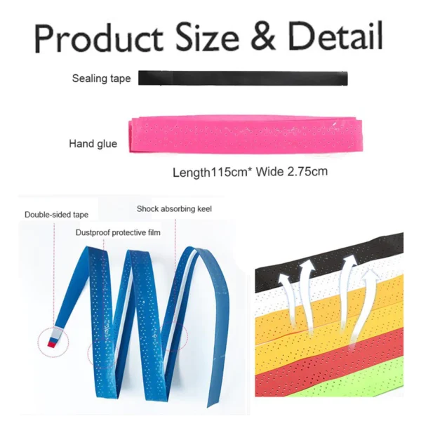 sg-11134201-8261x-mjfcbei27ugz7a.webp Random Anti Slip Badminton Racket Grip L115cm W2.75cm